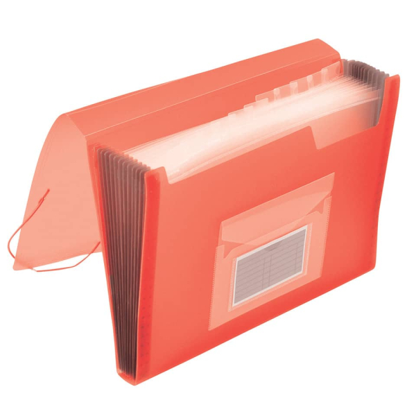 Fächertasche transl.rot