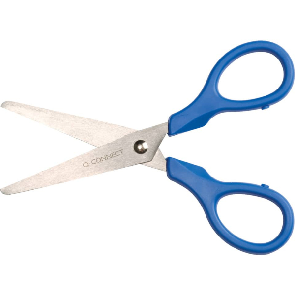 Bastelschere 13cm rund rot und blau