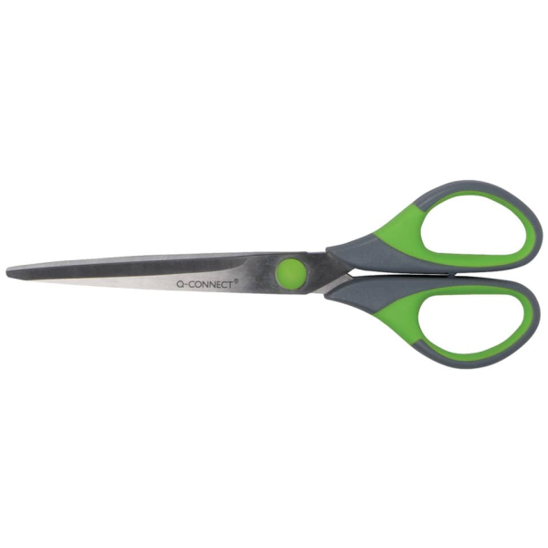 Schere 17,5cm grau/grün