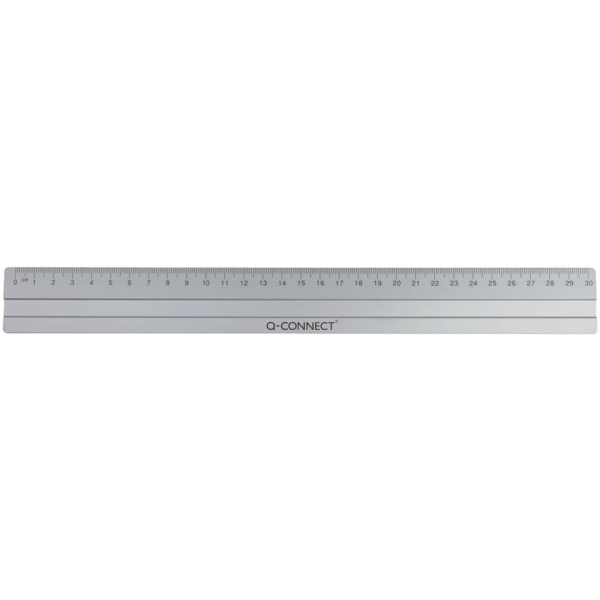 Alulineal 30cm silber
