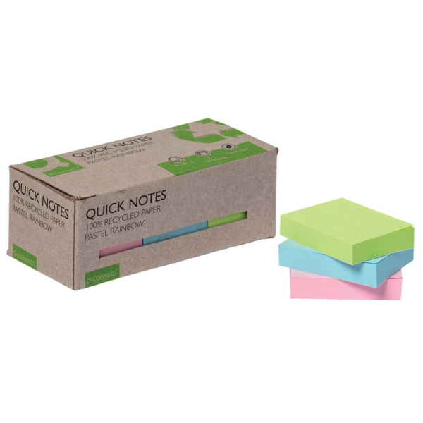 Haftnotizblock 12ST Recycling pastell