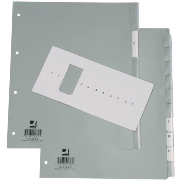 Register Plastik A4 blanko 10tlg. überbr