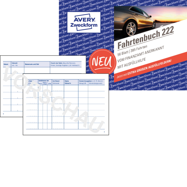 ZWECKFORM Fahrtenbuch A6 quer 56BL
