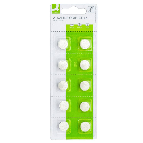 Knopfzellen-Batterie AG10/LR54 10er silber