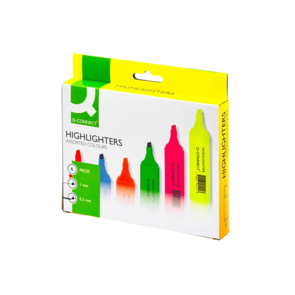Textmarker 1,0-5,2mm Etui 6 Farben sort.
