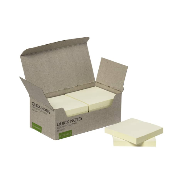 Haftnotizblock 100BL 12BK Recyceld gelb
