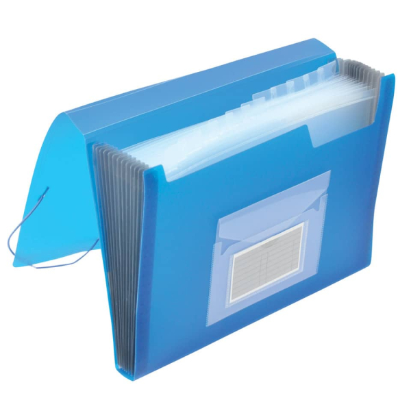 Fächertasche transl.blau