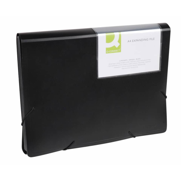 Fächertasche  schwarz