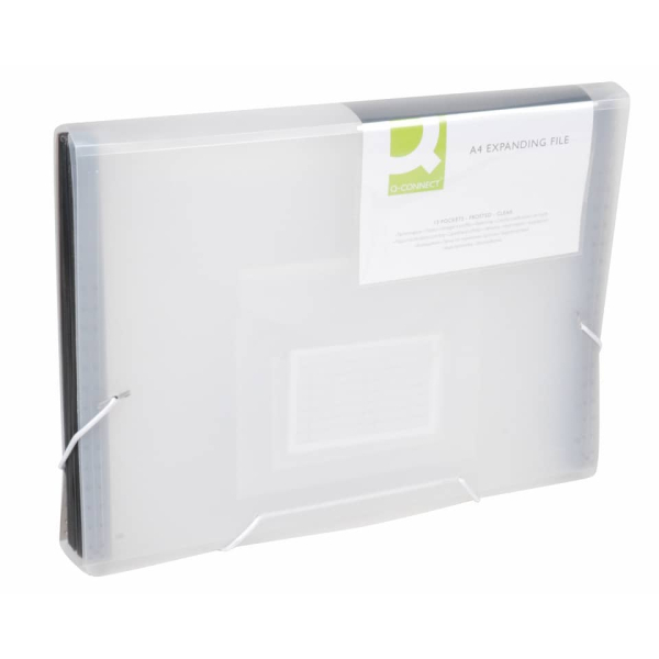 Fächertasche transparent