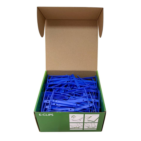 Aktenbinder E-Clip 8cm 100ST blau