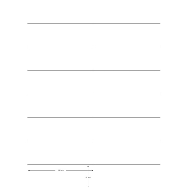 Universaletikett 105x37mm
