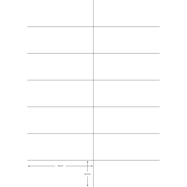 Universaletikett 105x42,3