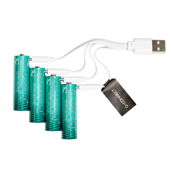 Batterie Akku/USB-C AA 4ST petrol
