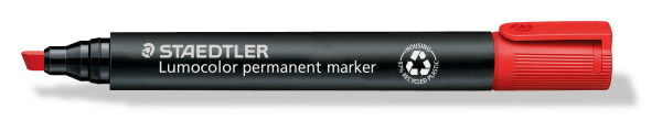 Permanentmarker Lumocolor rot