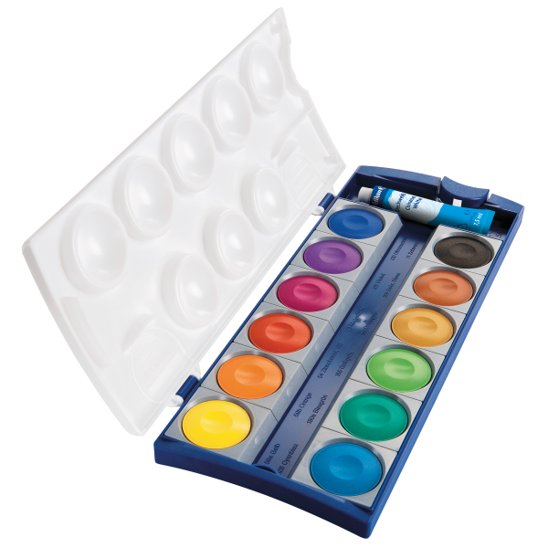 PELIKAN Deckfarbkasten mit 12 Farben + Deckweiß