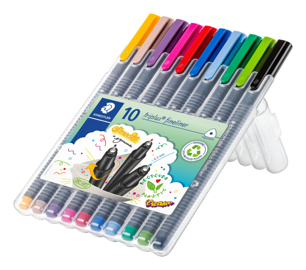 STAEDTLER triplus fineliner Feinschreiber Etui 10ST
