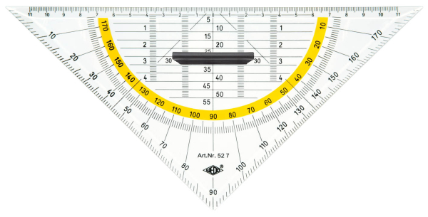 WEDO Geodreieck m. abnehmbarem Griff 25cm