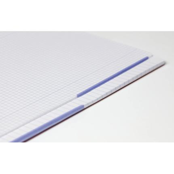 DUO book Collegeblock A4+, 40 Blatt kariert + 40 Blatt liniert mit Doppelrand -
