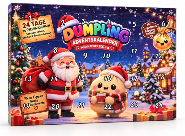 Mystery Dumpling Adventskalender – 24 süße Überraschungen | Weihnachtsedition