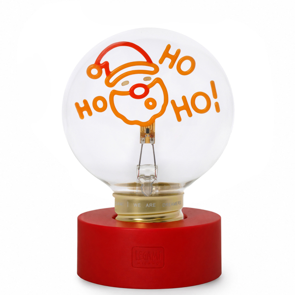 LEGAMI Bulb Fiction XL LED-Tischlampe Weihnachtsmann – mit Blinklichtern