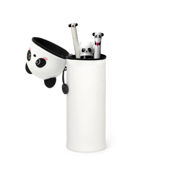 2-in-1-Federmäppchen aus Silikon - Kawaii  - PANDA