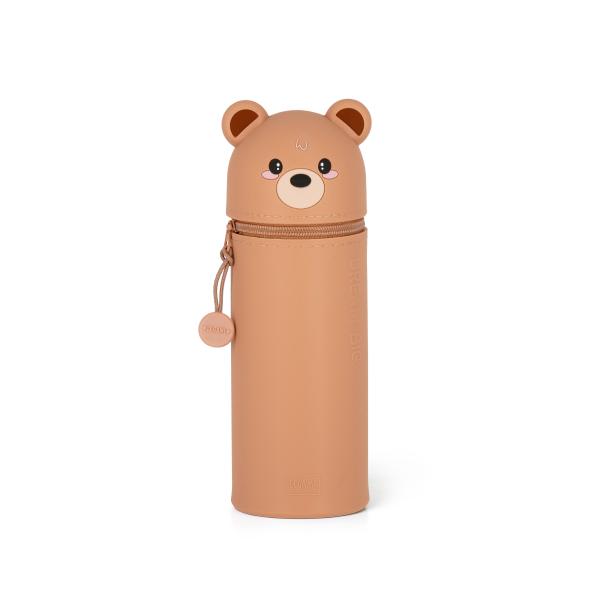 2-in-1-Federmäppchen aus Silikon - Kawaii  - TEDDY BEAR
