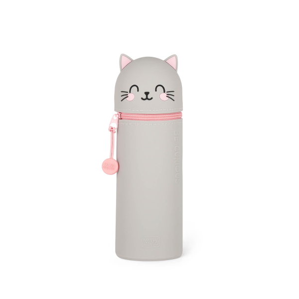 2-in-1-Federmäppchen aus Silikon - Kawaii  - KITTY