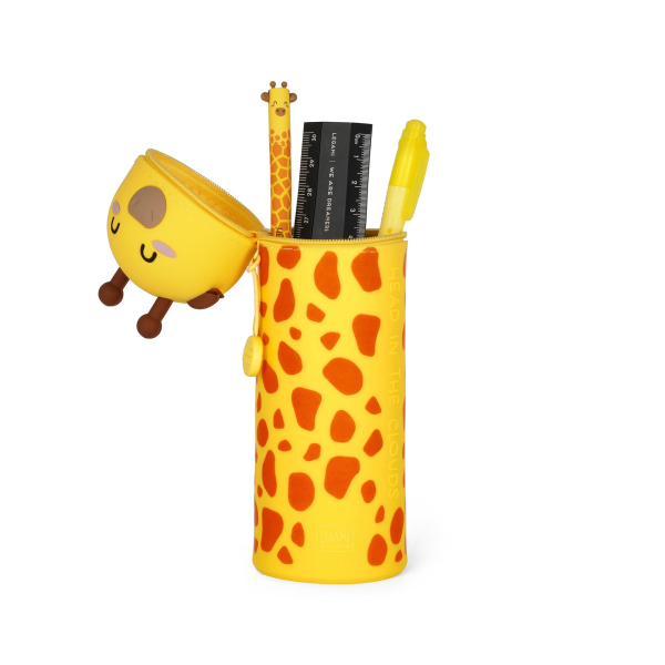 2-in-1-Federmäppchen aus Silikon - Kawaii  - GIRAFFE