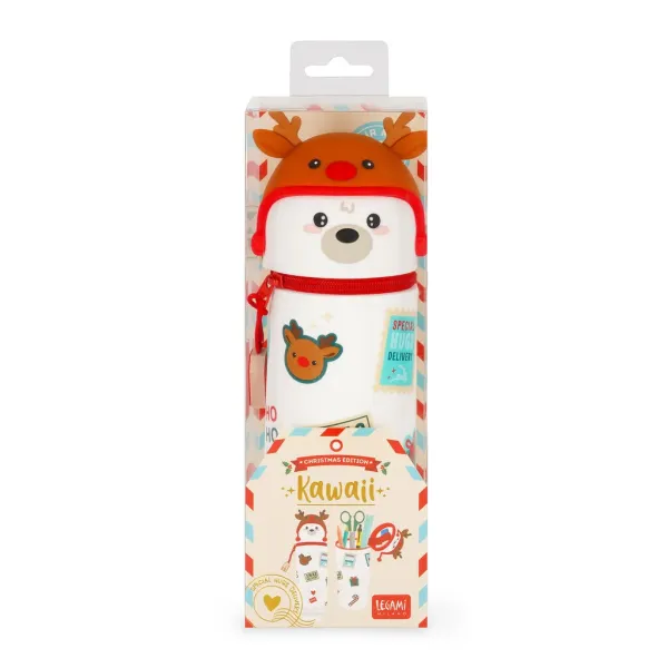 LEGAMI Kawaii Polar Bear – 2-in-1-Federmäppchen & Stiftehalter aus Silikon