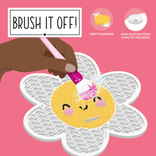 LEGAMI Reinigungspad für Make-up-Pinsel - Brush it Off! - Daisy