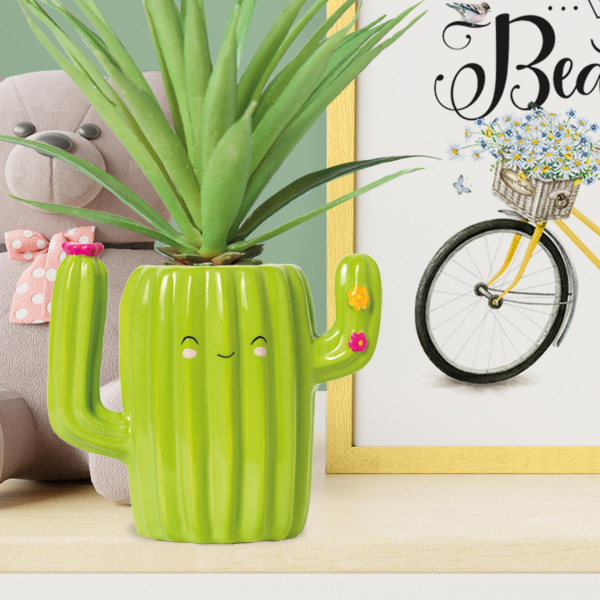 Keramik-Stiftehalter - Desk Friends  - CACTUS