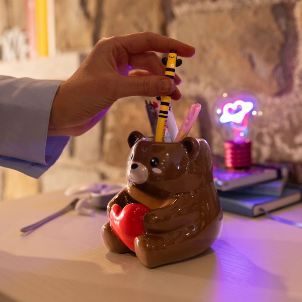 LEGAMI Keramik-Stiftehalter - Teddy Bear - Desk Friends