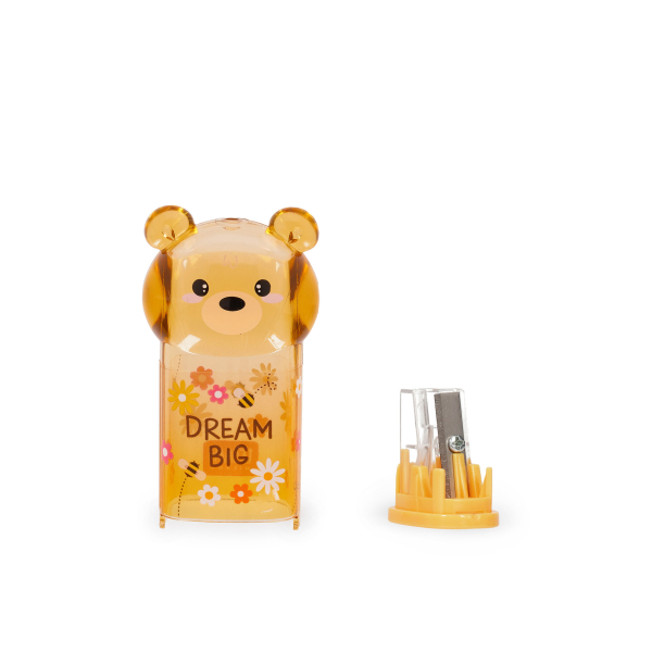 LEGAMI Anspitzer mit Behälter Teddy Bär