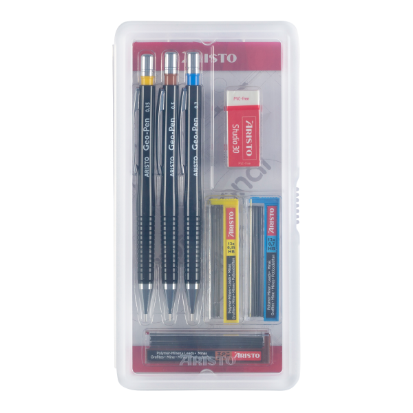Aristo Geo-Pen Set, 7-teilig Geo-Pen + Minen 0.35/0.5/0.7