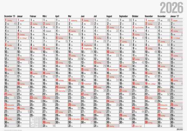 Plakatkalender 2026