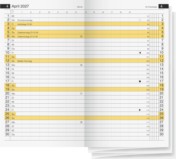 Nachfüllung Taschenkalender 2027