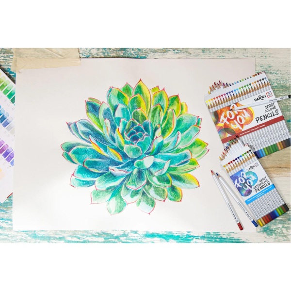 DARWI Aquarellfarbstifte Dreikant 12 Stück