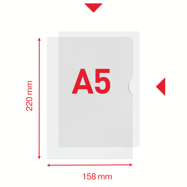 ESSELTE Sichthülle A5 0,11mm PP genarbt 100ST