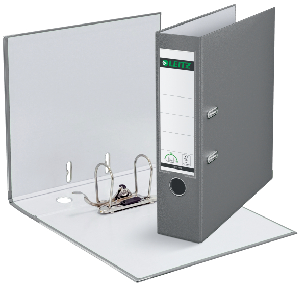Leitz Ordner Plastik A4 8cm grau