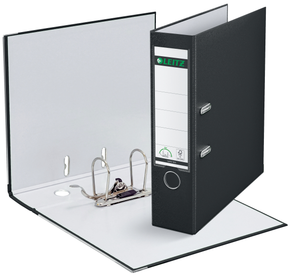Leitz Ordner Plastik A4 8cm schwarz
