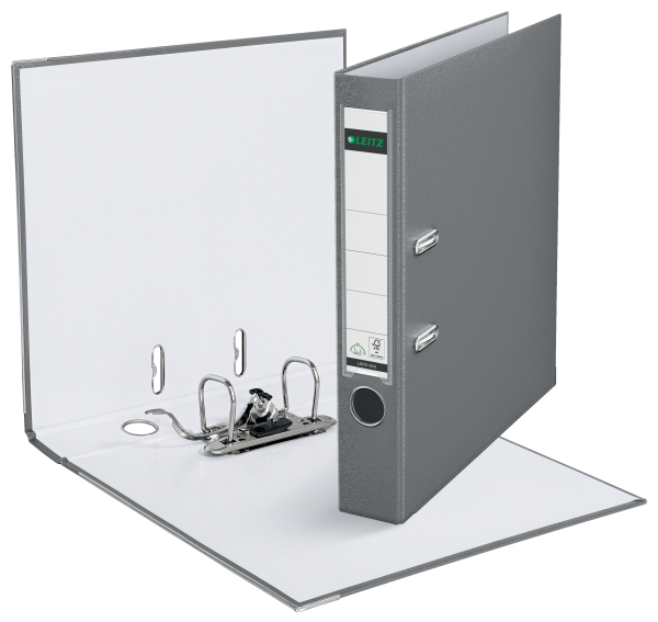 Leitz Ordner Plastik A4 5cm grau