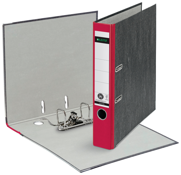 Leitz Ordner Pappe A4 5,2cm rot
