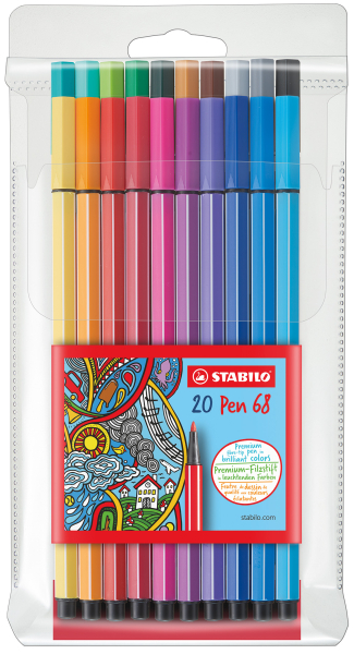 Stabilo Fasermaler Pen 68 Etui 20 ST