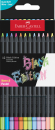 FABER-CASTELL Farbstiftetui Black Edition Neon + Pastell 12ST