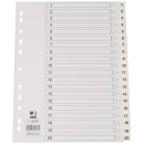 Register Plastik A4 1-20 weiß