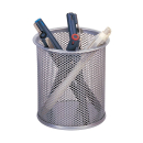 Schreibköcher Metall silber