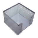 Zettelbox Metall silber