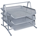 Briefablageset Metall silber