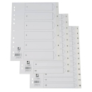 Q-CONNECT Register Plastik A4 1-12 weiß – Produktabbildung
