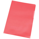 Sichthülle A4 100ST PP rot genarbt